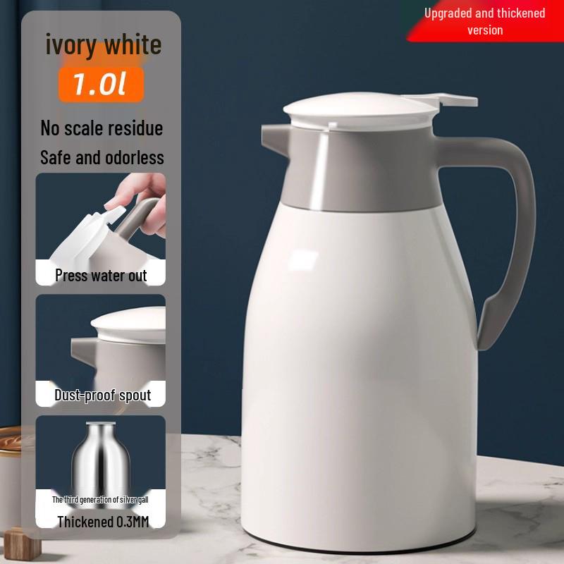Large Capacity Glass Liner Warm Water Thermos - New Model for Dorms and Homes