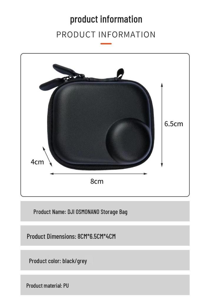 DJI OSMO NANO Storage Bag: Portable Protective Case for Action Camera