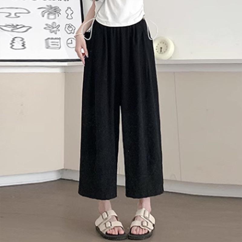 Maternity Spring-Summer 2026 Ice Cool Wide-Leg Carrot Cropped Pants by Yamamoto 3XL