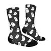 Unisex Breathable Mid-Calf Socks Halloween Patterned Comfortable Stretch Crew Socks Suitable for Daily Wear and Seasonal Use