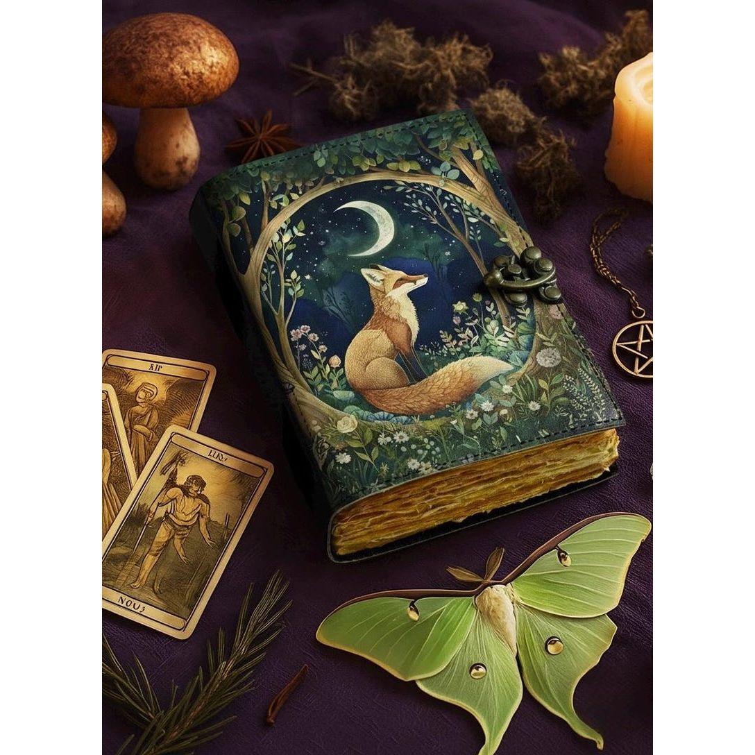 

Кожаный гримуар-журнал – Книга теней ручной работы, Винтажный колдовской сборник заклинаний, Викканский языческий готический магический дневник, подарок 7 x 5 in - 100 Sheet