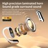 AI Dialogue Translation Earphones Bluetooth 5.4 LCD Touch Screen OWS Open Earhook Noise Cancellation Headset For Travel