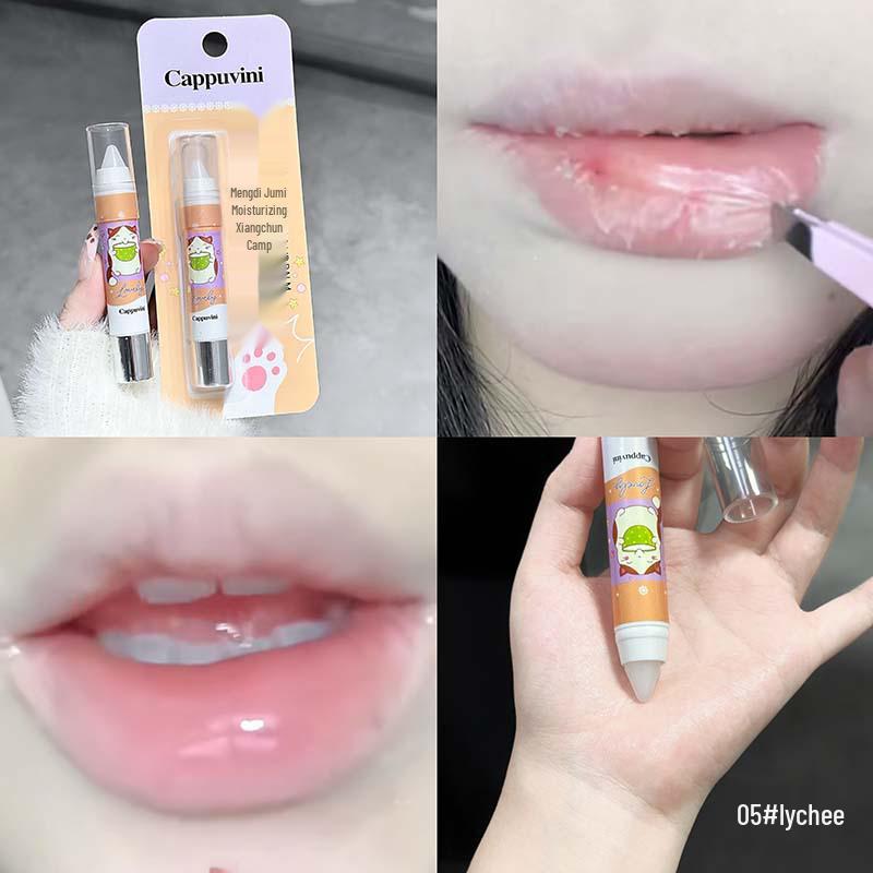 CAPPUVINI Cute Cat Moisturizing Lip Balm - Nourishing Lip Care for Autumn/Winter