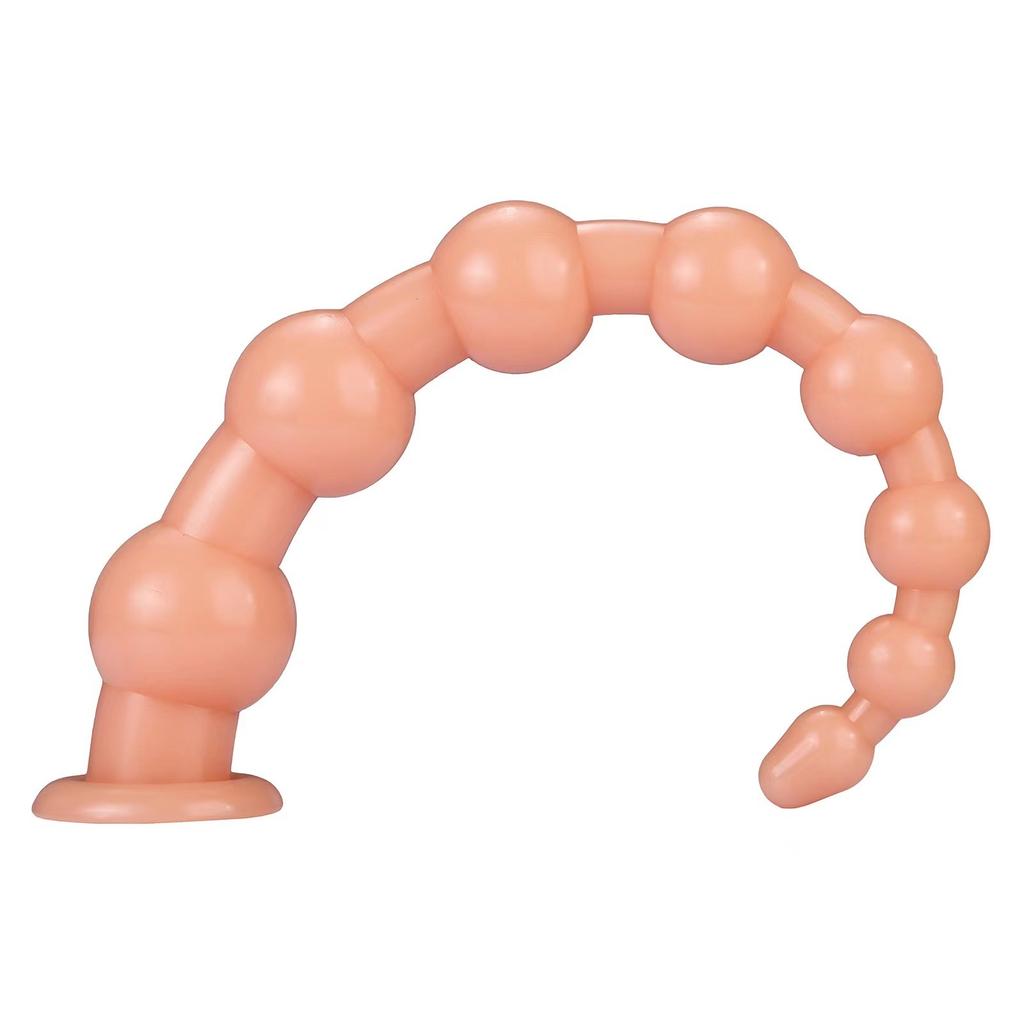 Super Long Dildo with Sucker Anal Plug Pull Bead Female Masturbator Sex Toy Big Dick PVC Strap On Cock Fisting