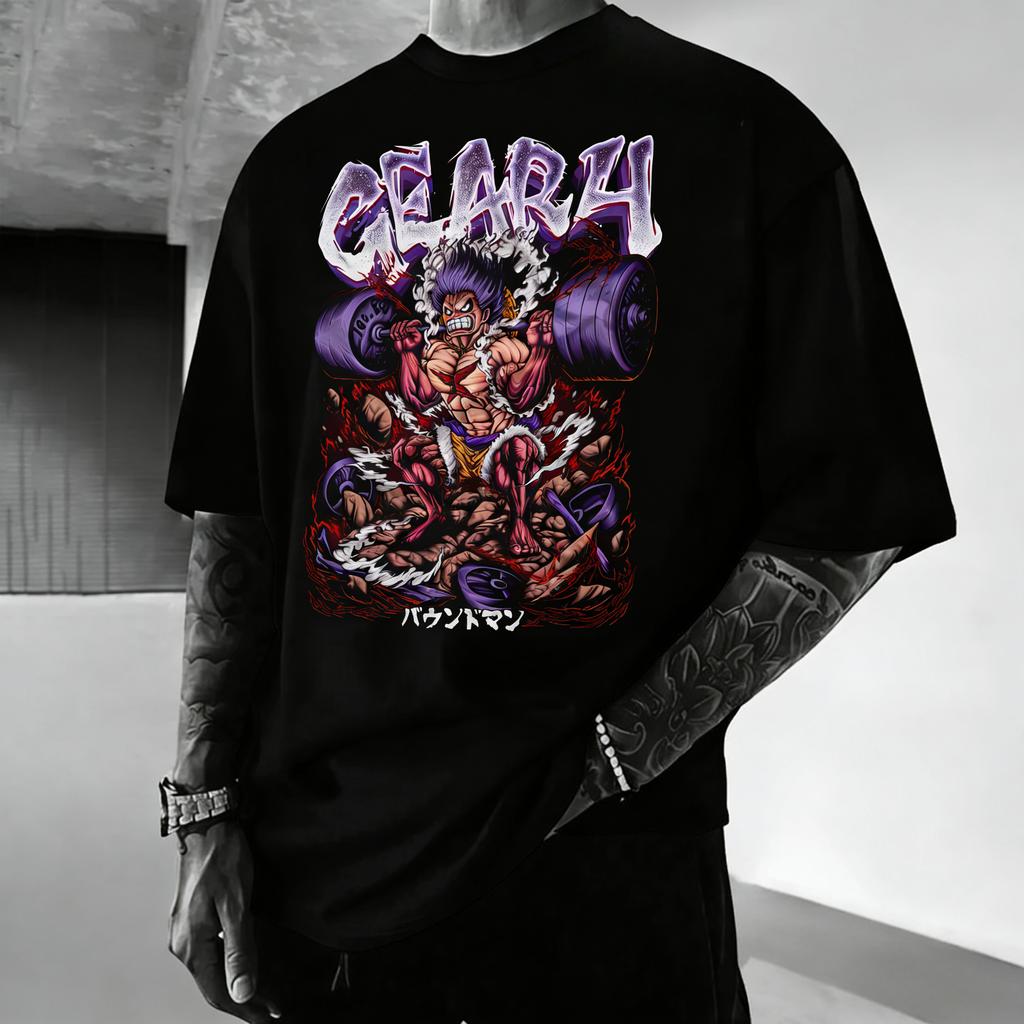 One Piece Anime Luffy Gear5 Print T Shirt Unisex Unisex Cotton Short Sleeve Summer Y2k Graphic Tee Casual Streetwear Oversized Tops