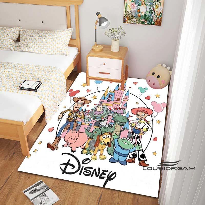 This Buzz Lightyear Floor Mat Features a Non-slip, Absorbent Cartoon Toy Story Design and Is Suitable for Bedrooms, Hallways,