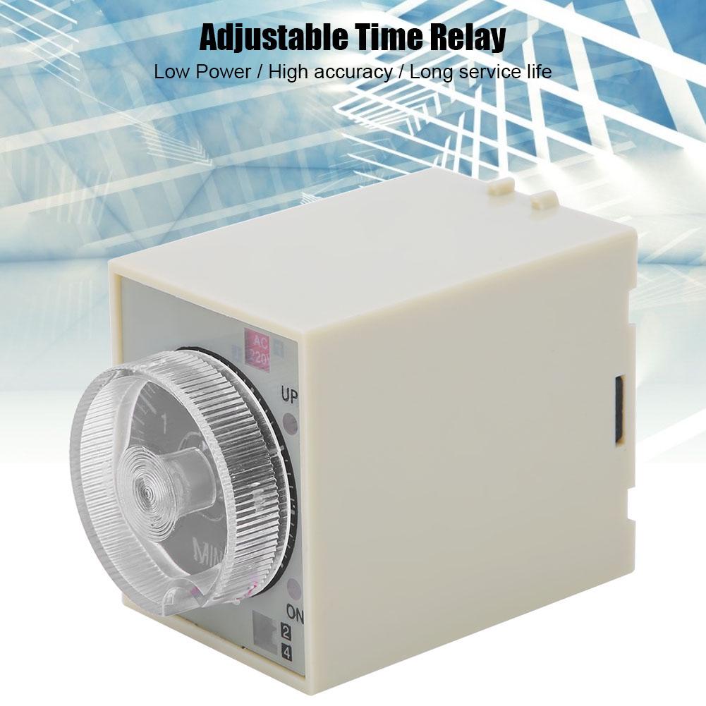 Delay Timer Time Relay Adjustable Knob High Quality Alloy Contact ST3PA G AC220V 5060Hz