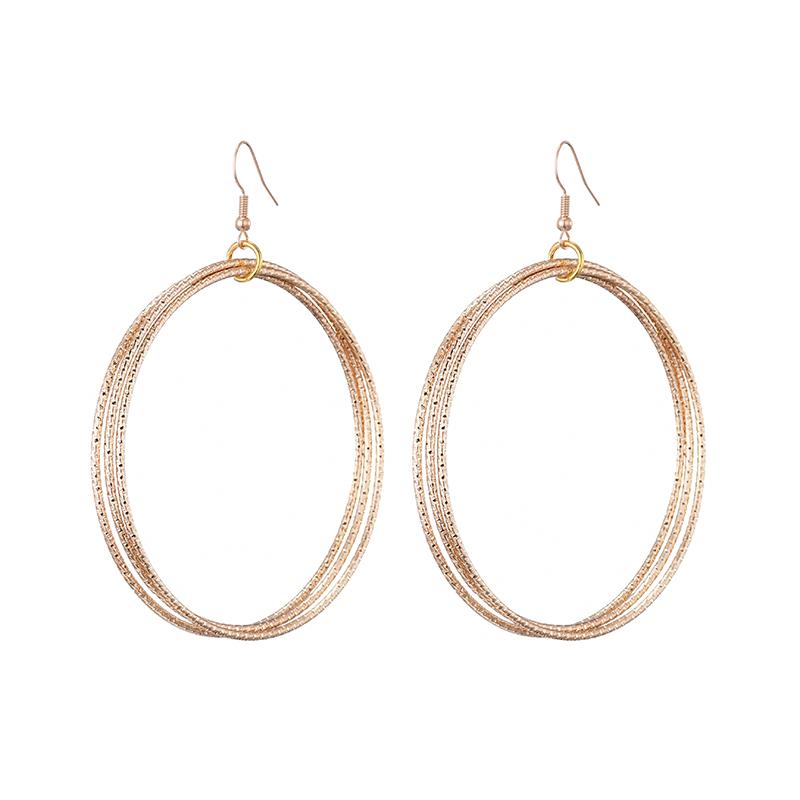 

Fashion Exaggerated 7cm Big Round Hoop Earrings For Women Large Circle Simple Drop Dangle Earrings Jewerly Gold Copper Color