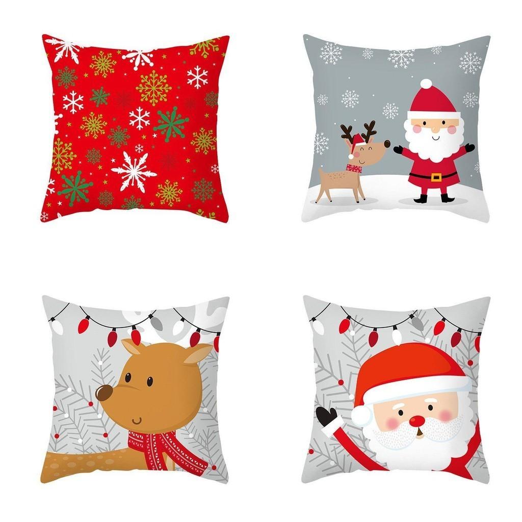 Festlicher Weihnachtsmann Weihnachts-Kissenbezug aus superweichem Pfirsichhaut-Samt für Heimdekoration