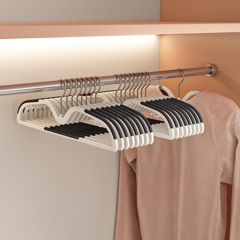 Compact Non-Slip Clothes Hanger - Space-Saving, No-Trace, Anti-Shoulder Bump Drying Rack.