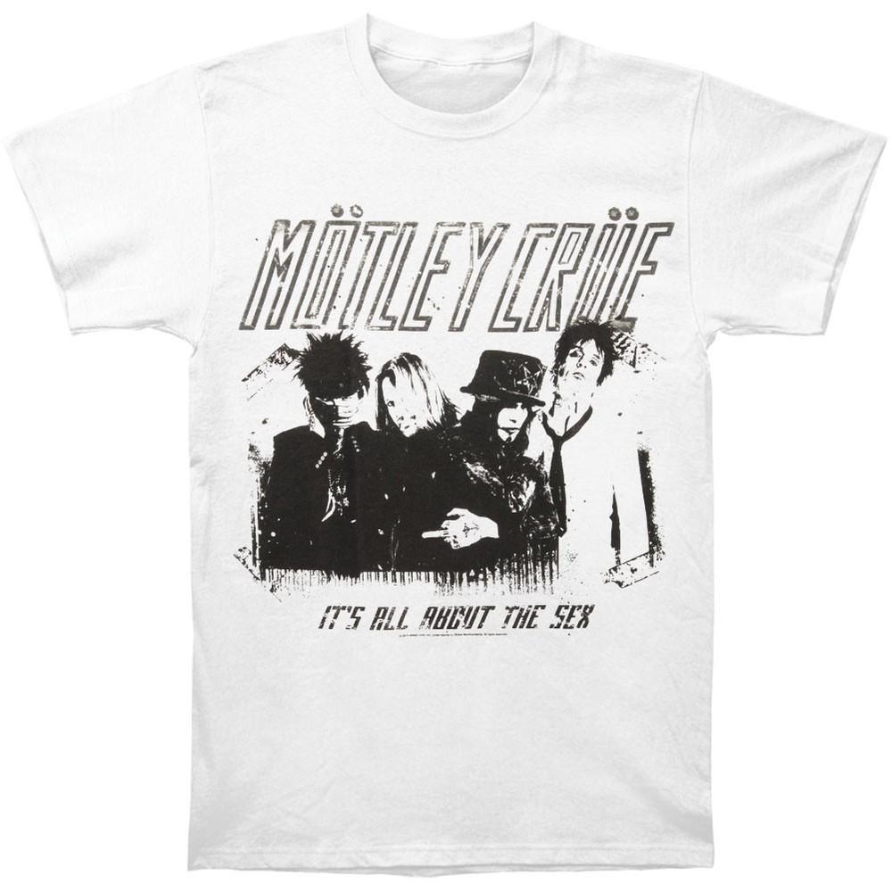 Motley Crue Stencil T-shirt XX-Large White Unisex T-Shirt M
