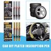 MOBIDEA 3PCS Car Wheel Chrome Paint Marker Repair Pen Permanent Waterproof High Gloss Scratch Remover Auto Hub Rim Mirror Chrome