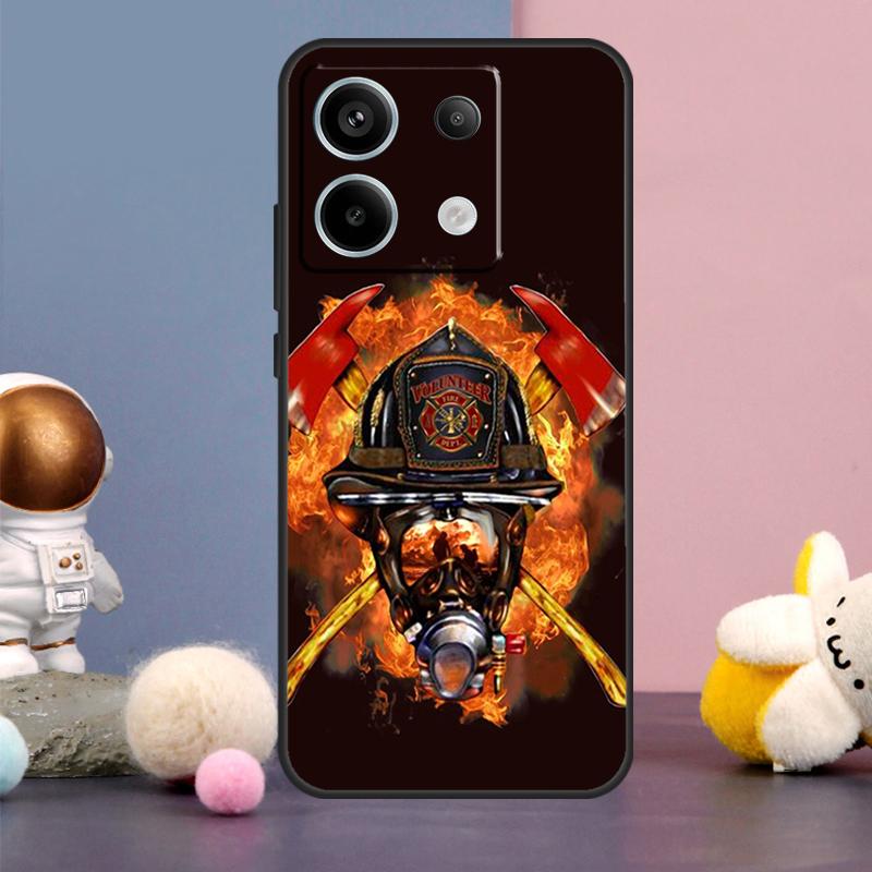 Firefighter Fire Fireman Case For Xiaomi Redmi Note 13 9 10 11 12 14 15 Pro Plus Redmi 15 15C 14C 10C 12C 13C Cover