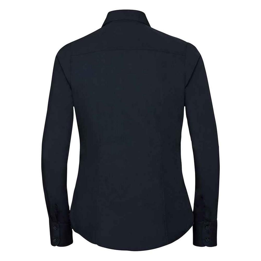 Russell Collection Womens/Ladies Polycotton Fitted Long-Sleeved Shirt