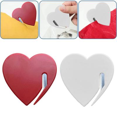 Weihnachts-Papierschneider Herzförmiger Brieföffner Geschenkverpackungswerkzeug Sicheres Plastikpapier