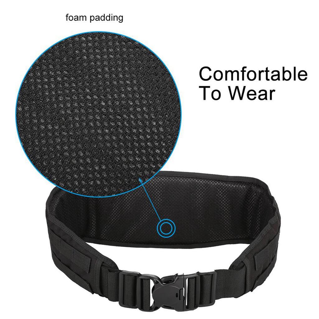 Nylon Lightweight Military Battle Combat Duty Waist Padded Belt Webbing for Molle System