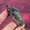 Labradorite Pendant Copper Wire Wrapped Gemstone Jewelry Handmade Dainty Pendant