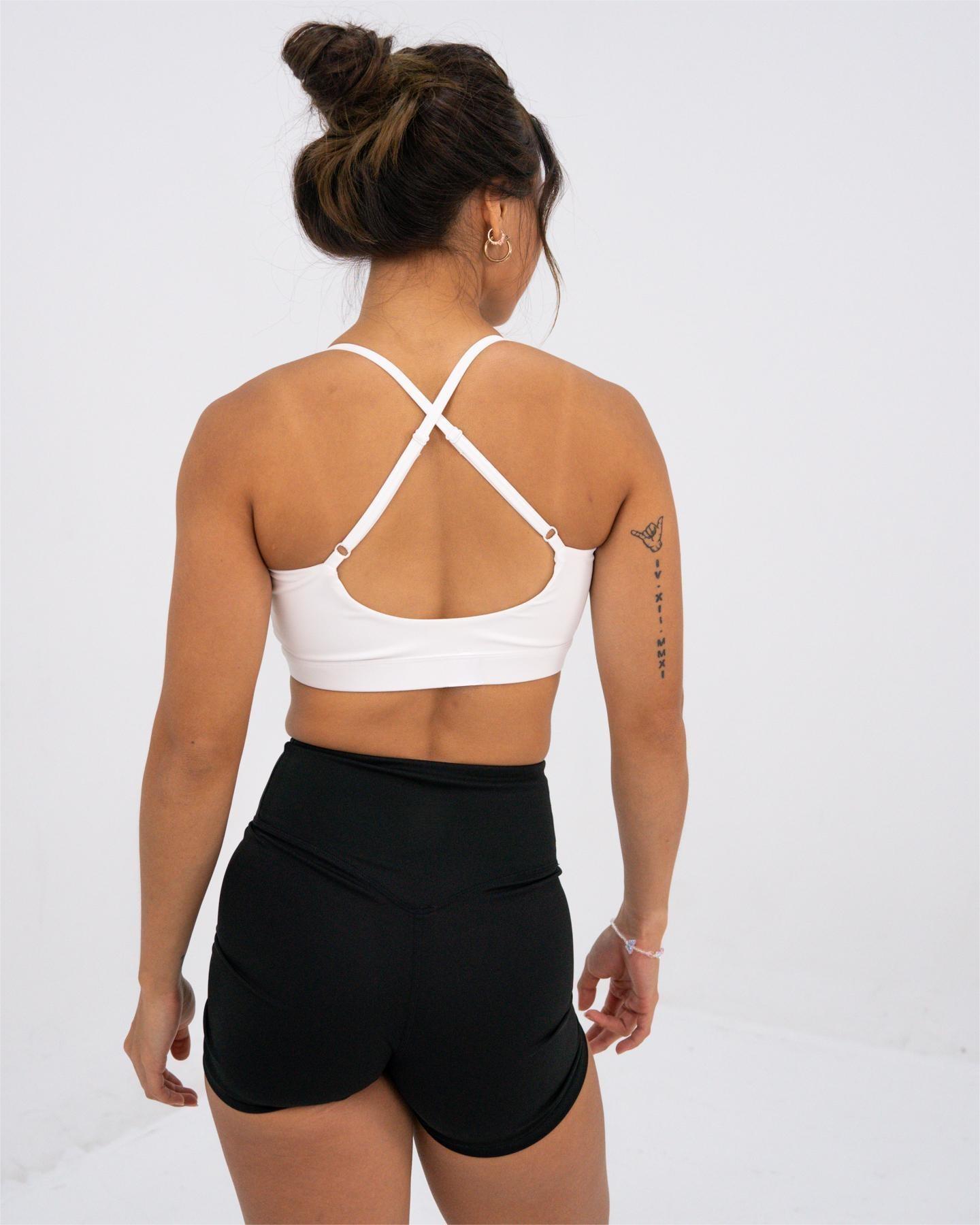 

Регулируемый ударопрочный спортивный бюстгальтер для йоги с высокой степенью поддержки, с акцентом на талии и воздухопроницаемостью L белый