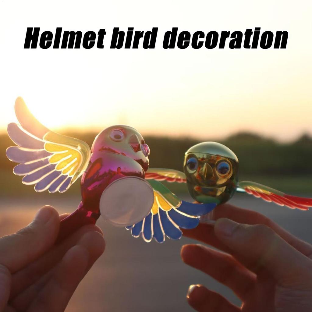 Helmet Accessories Dynamic Realistic Weatherproof Motorcycle Helmet Bird Ornaments For Women Riders Cyclist Commuting Travel