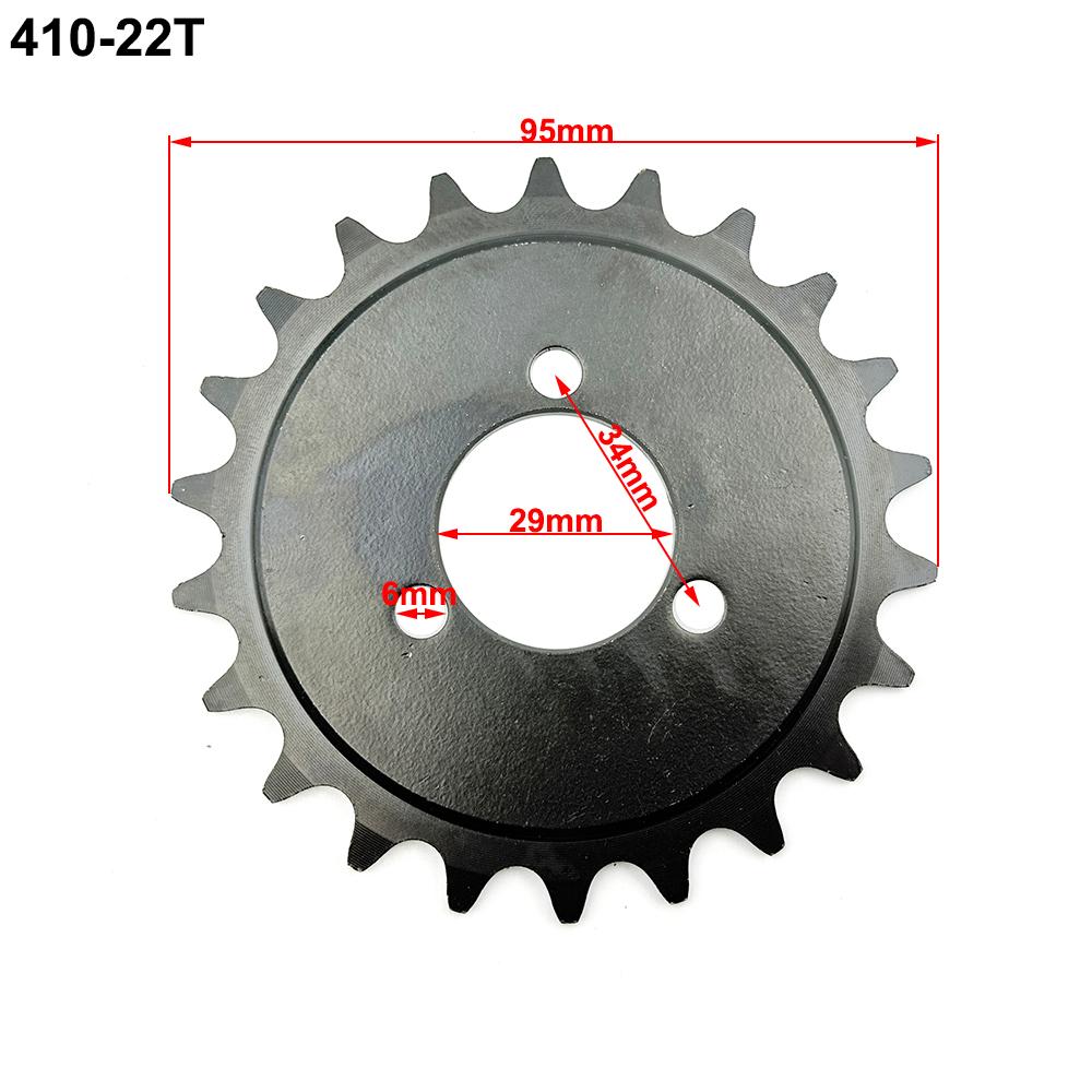 Bicycle #410 Chain 16T 18T 22T 25T 28T Fixed Sprocket Gear Fit For Electric Scooter Bike Brake Disc Mount Big Chain Wheel