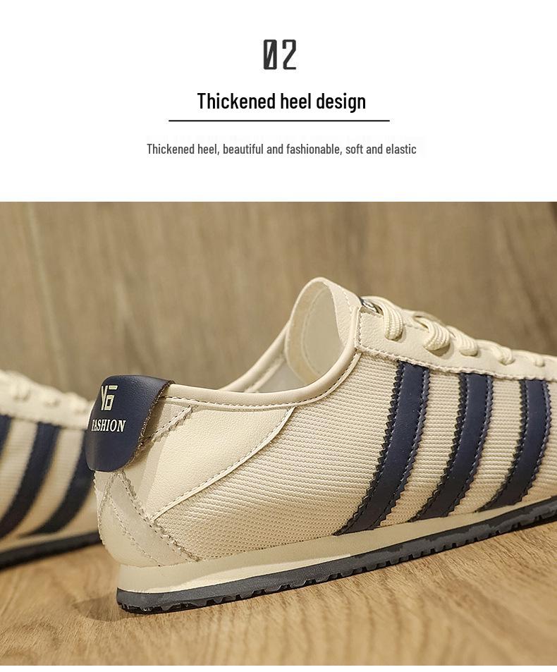 Męskie sneakersy płócienne retro oddychające Forrest Gump - Wiosenne miękkie podeszwy, casualowe buty sportowe