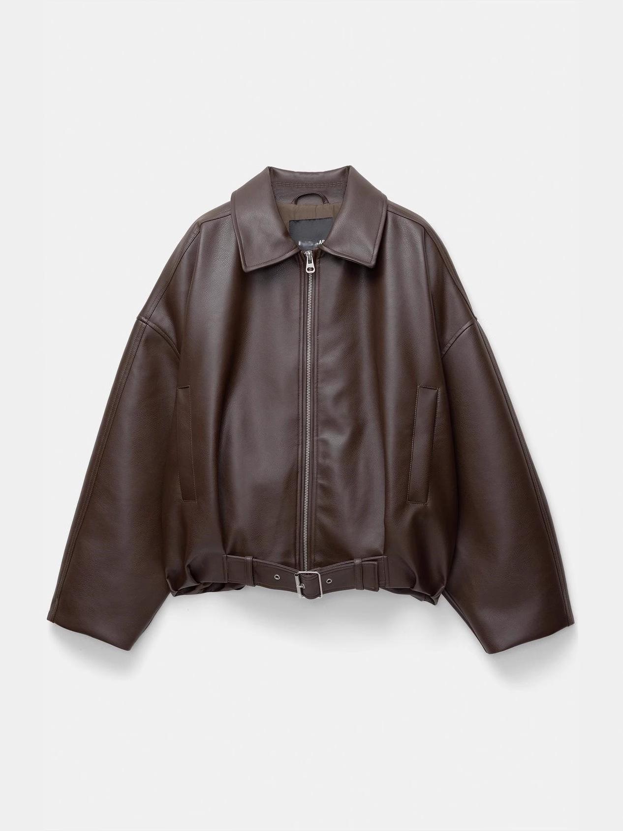 

Women s Retro Pilot Faux Leather Motorcycle Jacket - Autumn/Winter Style Medium