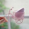 Flowers Tricycle Design Iron Art Bare Car Desktop Ornaments Tricycle Model Jewelry Stand Candy Rack