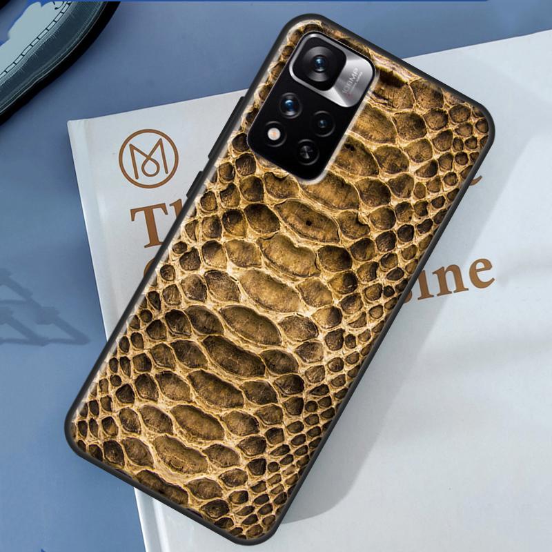Snake Skin Case For Xiaomi Redmi Note 14 13 11 9 10 12 Pro 9S 10S 11S 12S Redmi 10C 12C 13C 14C Cover