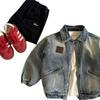 Kids Denim Jacket for Boys and Girls Spring Autumn Stylish Lapel Outerwear