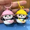 Yocipa Cute Panda Keychain, Cute Bag Charm, Panda Keychain, Character Bag Decoration, Stylish Animal PVC Keychain (Pink)