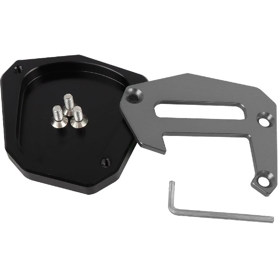 CHIFUN Kickstand Extender Enlarger Pad Side Stand Extension Plate Replacement for KAWASAKI KLR650 2009-2018 KLR650 ABS Adventure Traveler 2022-2023