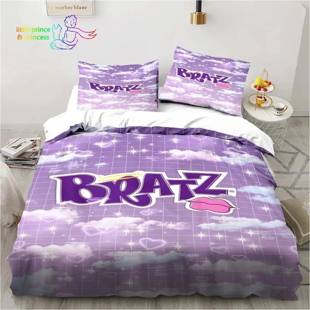 Cartoon Bratz Doll 3D Print Bedding Set Single Twin Full Queen King Size Bed Set Adult Kid Girls Bedroom Bedding Gift