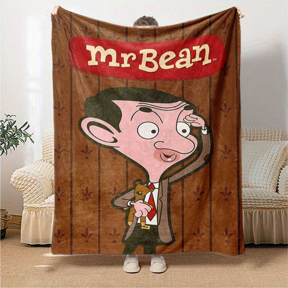 Mr Bean'S Cartoon Adventure Lightweight Blanket Comfortable Suitable for Sofa Couch Office Bed Picnics Four Seasons Universal Lovers Gift Y16