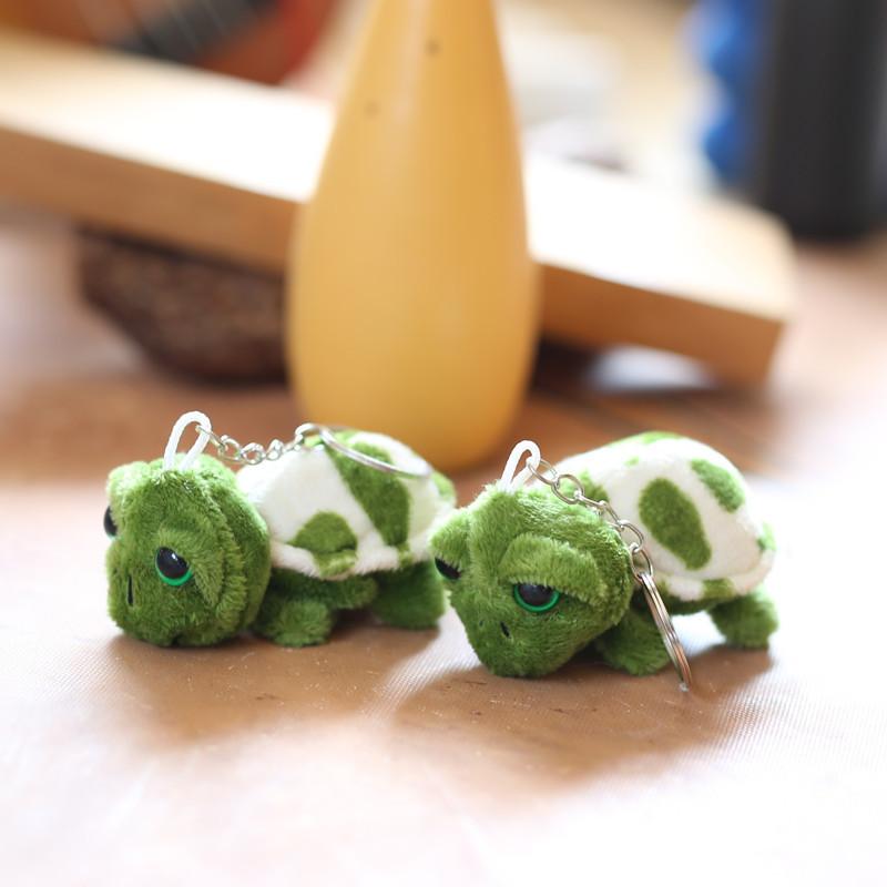 Cute Plush Turtle Bag Charm Ultra-soft Short Plush Stuffed Toy Keyring Doll