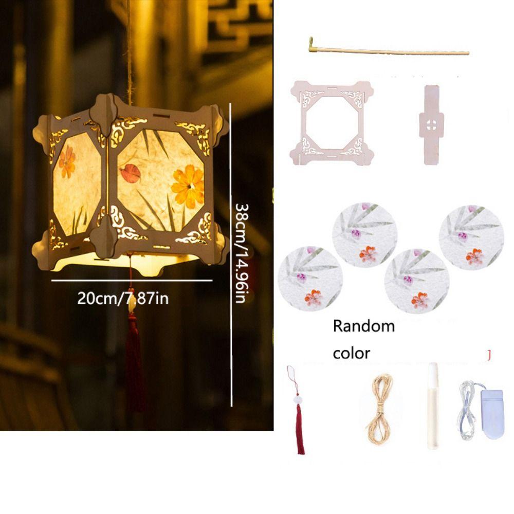 LED Light Mid-Autumn Festival Lantern Creative Art Lantern Portable Handmade Hanging Lamp  Festival