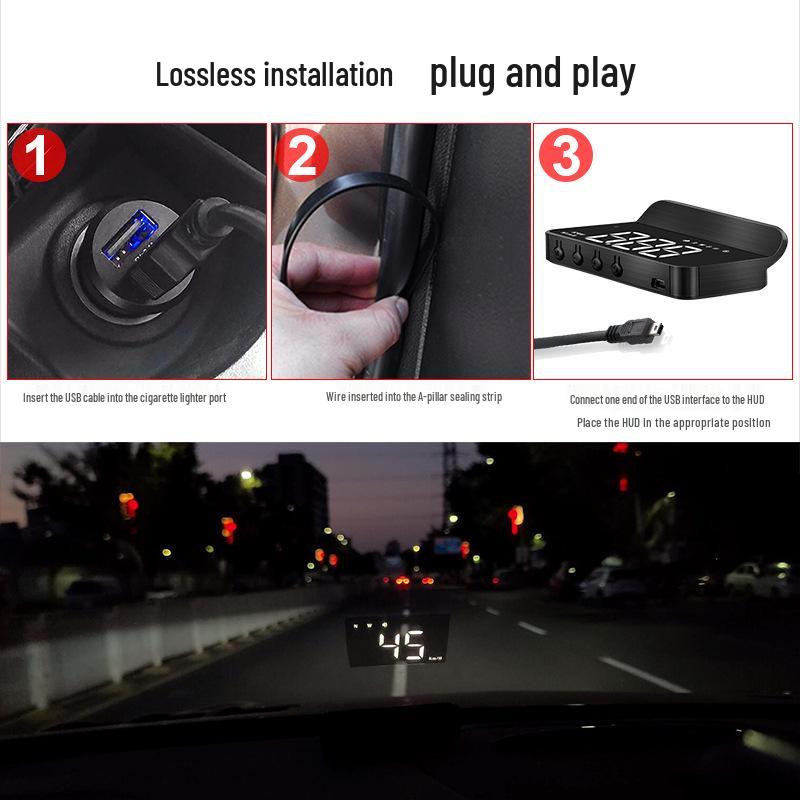 Wireless Car HUD GPS Speedometer: Multifunctional Display for Vehicles