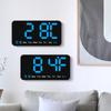 New Wall Clock Simple Large Screen Hanging Dual-purpose Clock Living Room Watch Strap Temperature Multi-function Alarm Clock 6638