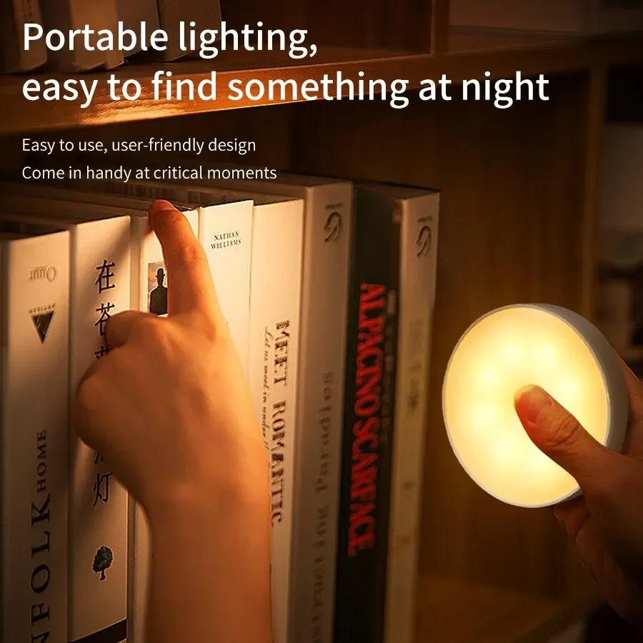 2 Color Temps Motion Sensor Puck Light with Remote,Wireless Dimmable Under Cabinet Lights, Rechargeable Magnetic Closet Light,Stick On Night Light