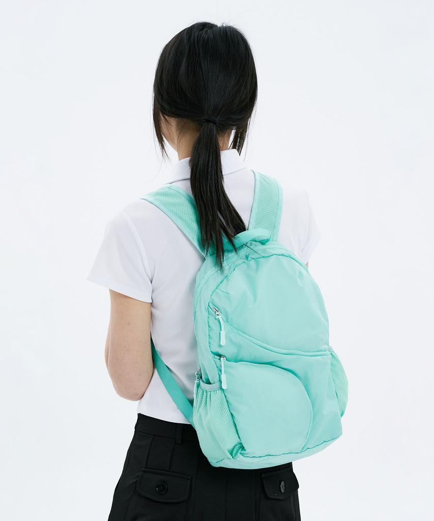 Hanahi Double Diagonal Zipper Backpack Mint