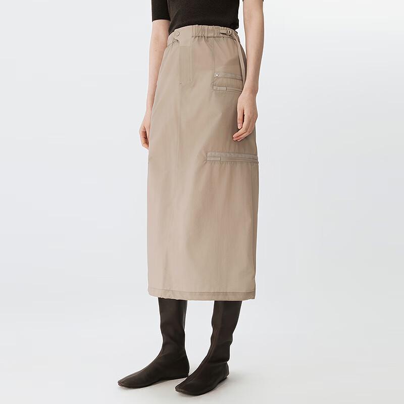 JNBY Spring 2025 H-line Pleated Long Skirt