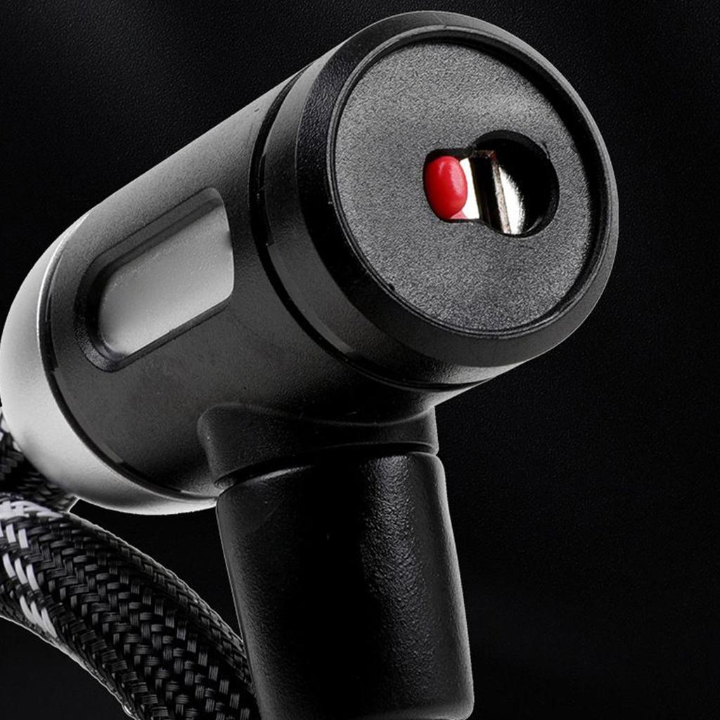 Cable Lock For Bicycle Cut-Resistant Anti-Theft Steel Cable Bike Nylon Lock For Mountain Cycling Road Riding City Touring