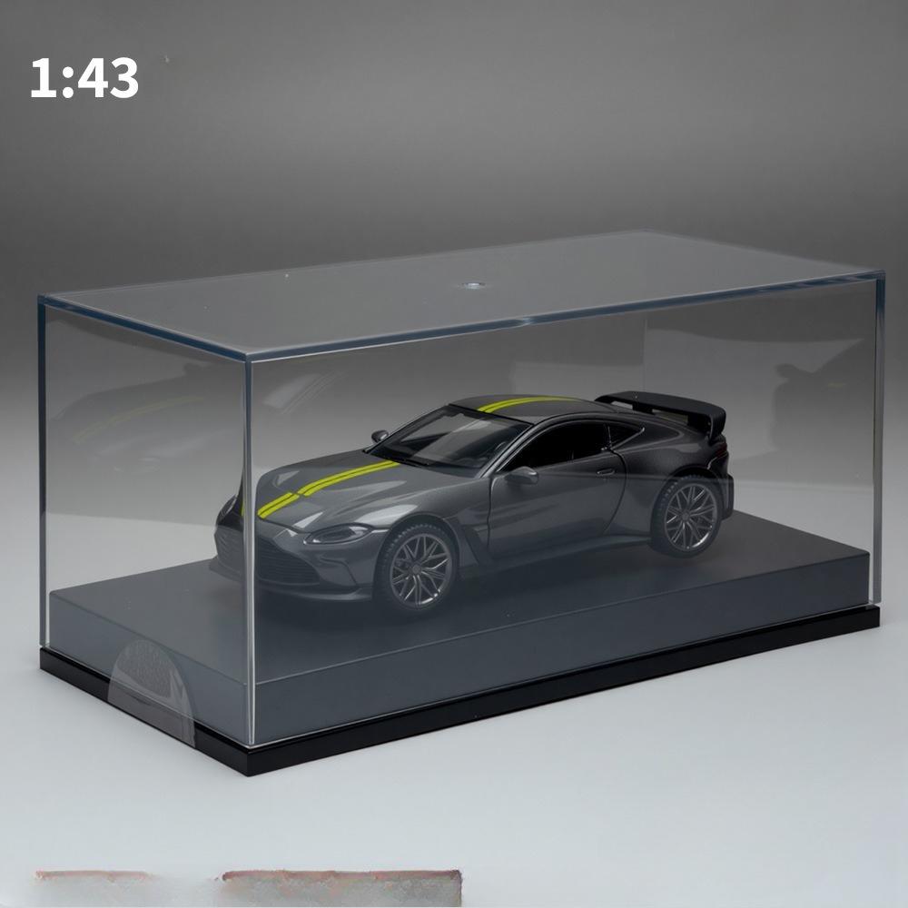 Simulation 1/43 Alston Martin V12 Alloy Sports Car Model Collection Ornaments with Display Box Metal Miniature Voiture Toy Gift