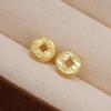 Fresh Sweet Ice Coin Stud Earrings for Women - 2025 High-End Fashion Trend