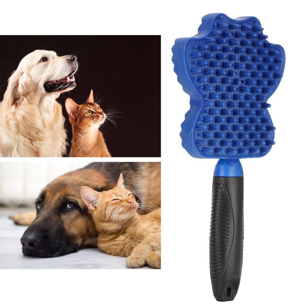 Elastic Teeth Silicone Bath Massager Soft Silicone Bristle Dog Grooming Comb Pet Skin Massage