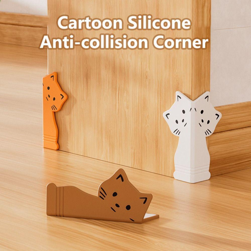 Cat Shape Silicone Collision Pad Baby Safety Wall Corner Protector  Livingroom