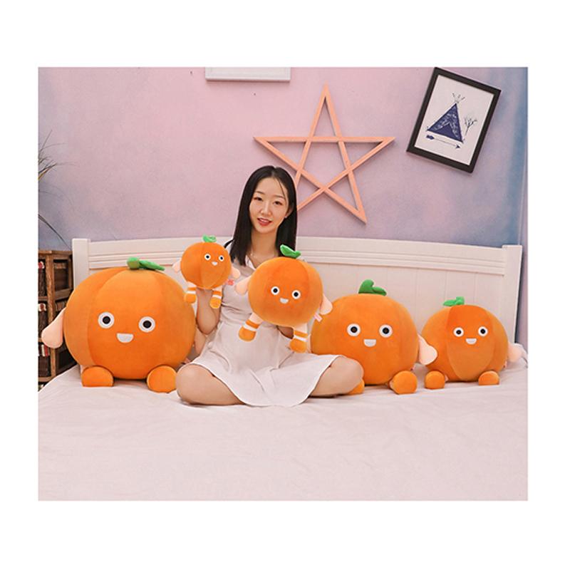 Orange Doll Plush Toy Happy Fruit Plush Pillow Soft Stuffed Food Plushie Kids Gift