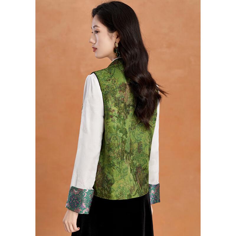 Kebeier New Chinese Style Retro Floral Vest for Women