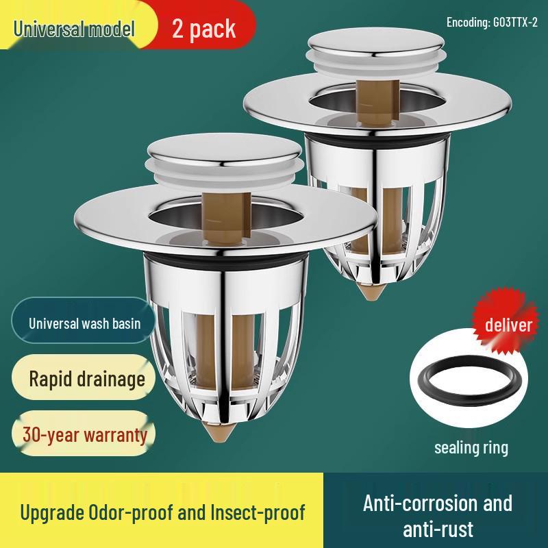 Anti-Odor Pop-Up Drain Stopper for Washbasin