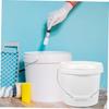 Housoutil Paint Bucket, Round Bucket with Lid, Convenient Handle, Lightweight for Art Pigment Storage