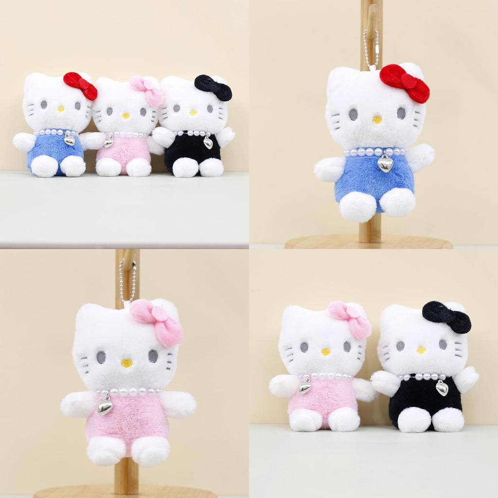 Adorable Plush Hello Kitty Keychain 13cm Cute Cat Backpack Accessory For Girls